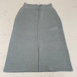 Spanner Knit Acrylic Blend Pencil Skirt Atlantis Iceberg Blue/Grey Sz S NWT